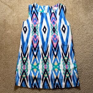 Colorful Geometric Sleeveless Mini Dress